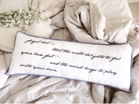 quote throw pillow