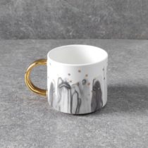 Ceramic Mug with gold handle