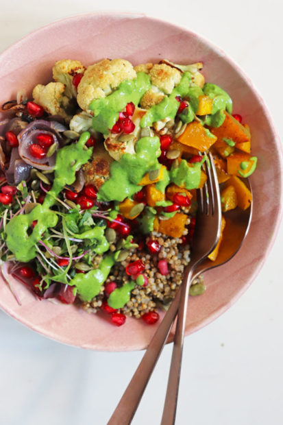 Vegetarian Millet Salad with Yogurt Dressing Recipe - Sprig & Vine